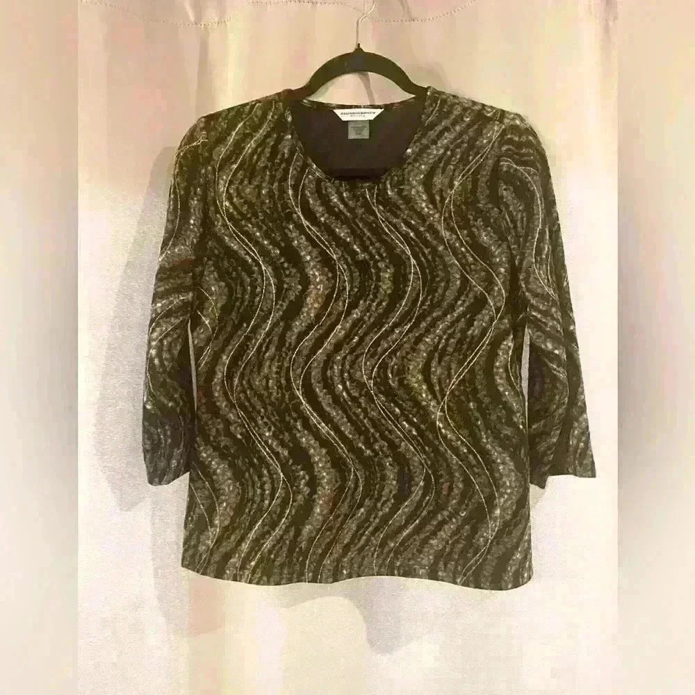Women’s Black Quarter Sleeve Allison Daley Blouse
